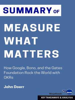 cover image of Summary of Measure What Matters